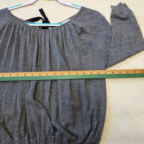 LOFT by Ann Taylor Woman's Grey Woman's Long Sleeve Top size M - Picture 7 of 7